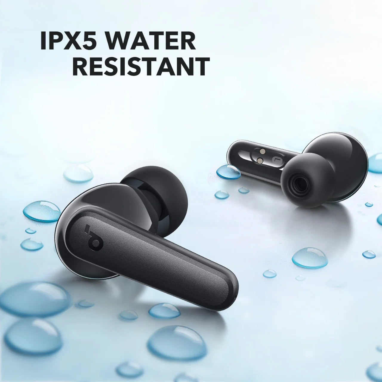 P25I Bluetooth True Wireless Earbuds - Powerful Bass, 30H Playtime, IPX5 Waterproof, Includes Charging Case - Sleek Black Design