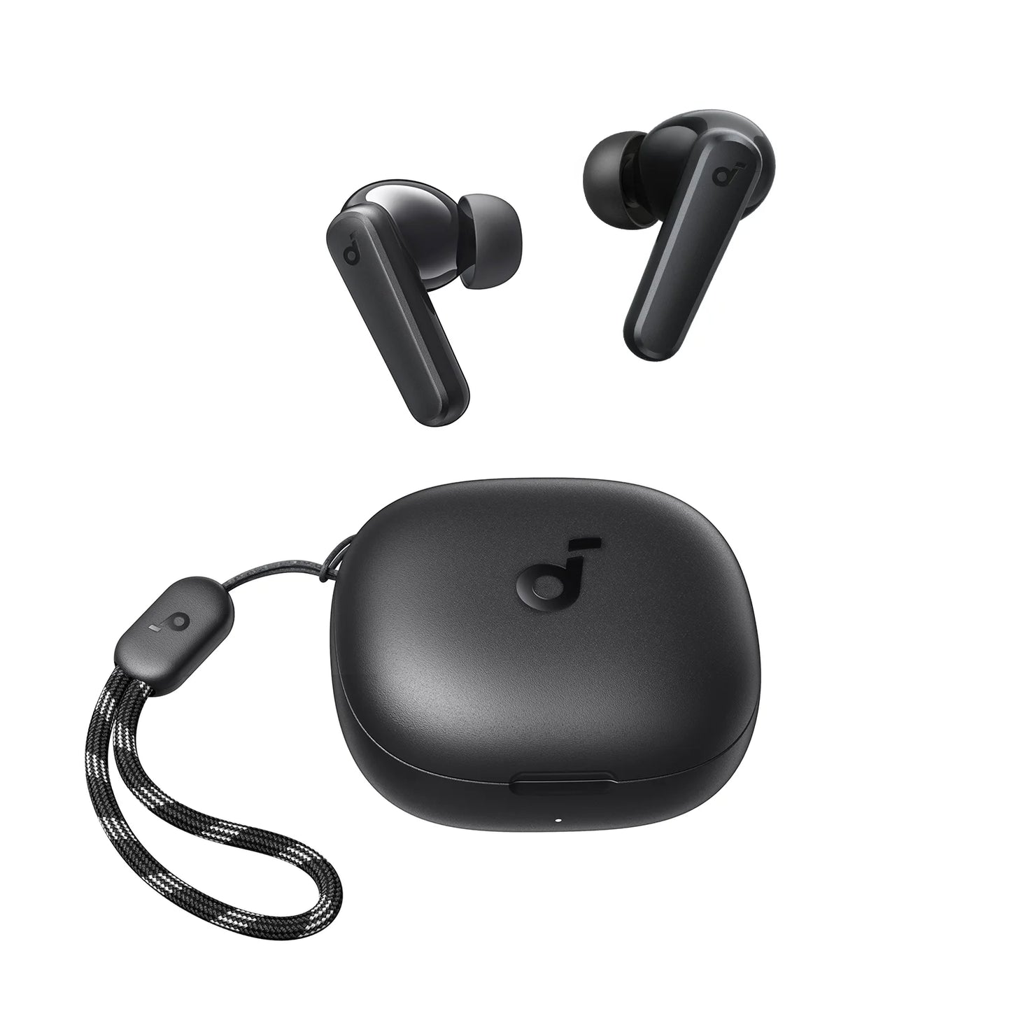 P25I Bluetooth True Wireless Earbuds - Powerful Bass, 30H Playtime, IPX5 Waterproof, Includes Charging Case - Sleek Black Design