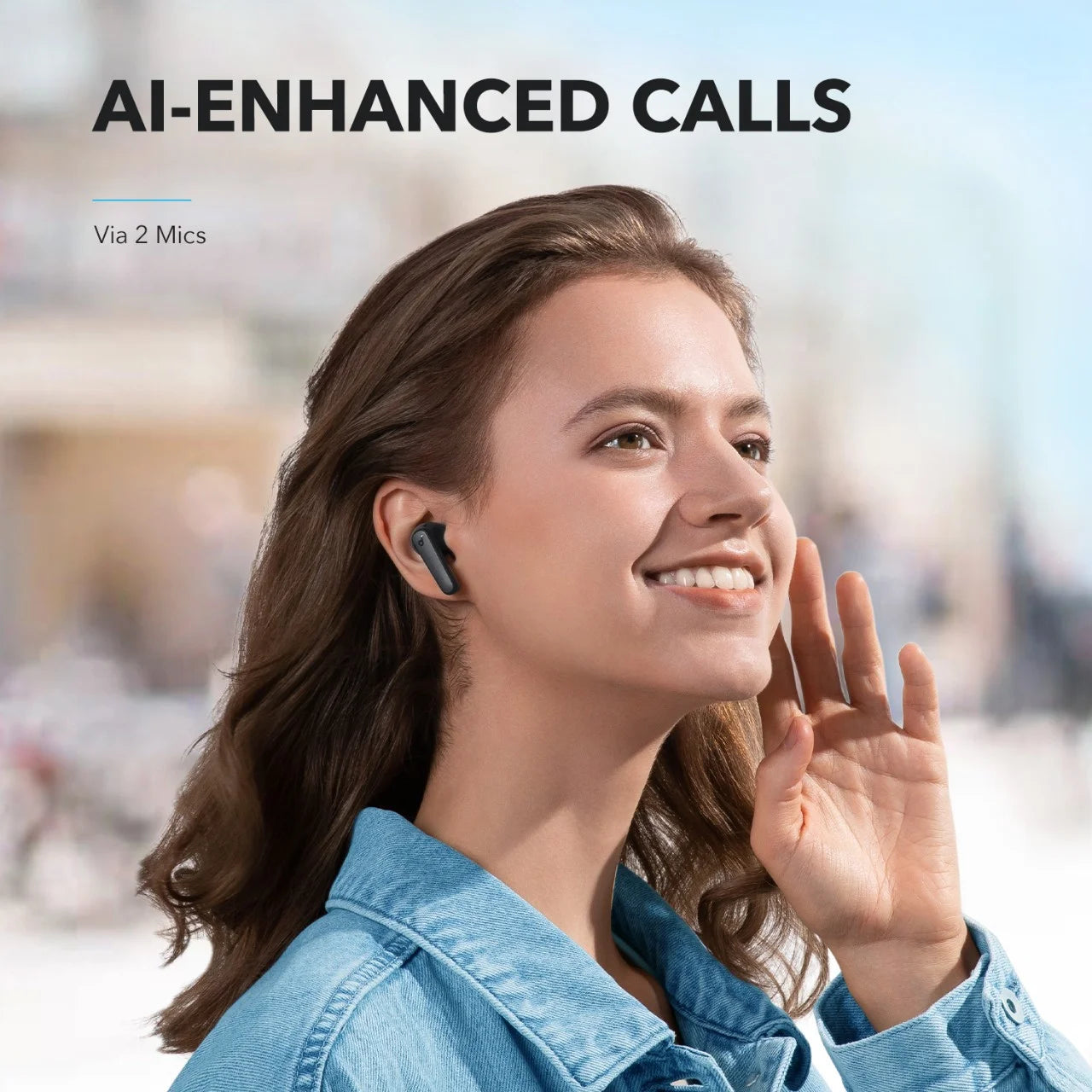 P25I Bluetooth True Wireless Earbuds - Powerful Bass, 30H Playtime, IPX5 Waterproof, Includes Charging Case - Sleek Black Design