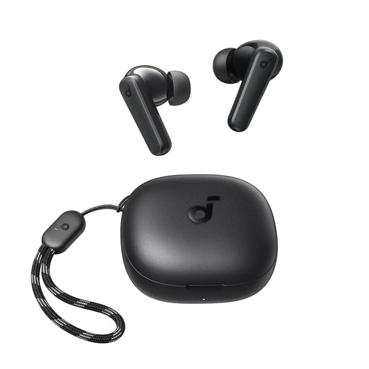 P25I Bluetooth True Wireless Earbuds - Powerful Bass, 30H Playtime, IPX5 Waterproof, Includes Charging Case - Sleek Black Design